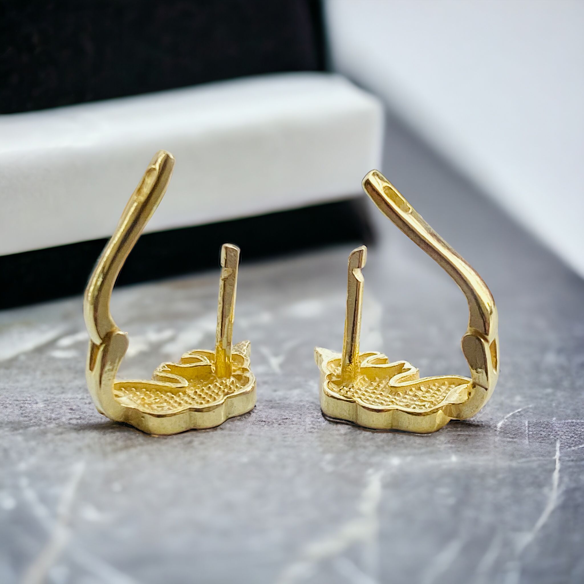 925 Ayar Gümüş Altın Renk Unicorn Renkli Mineli Şirin Çocuk Küpesi