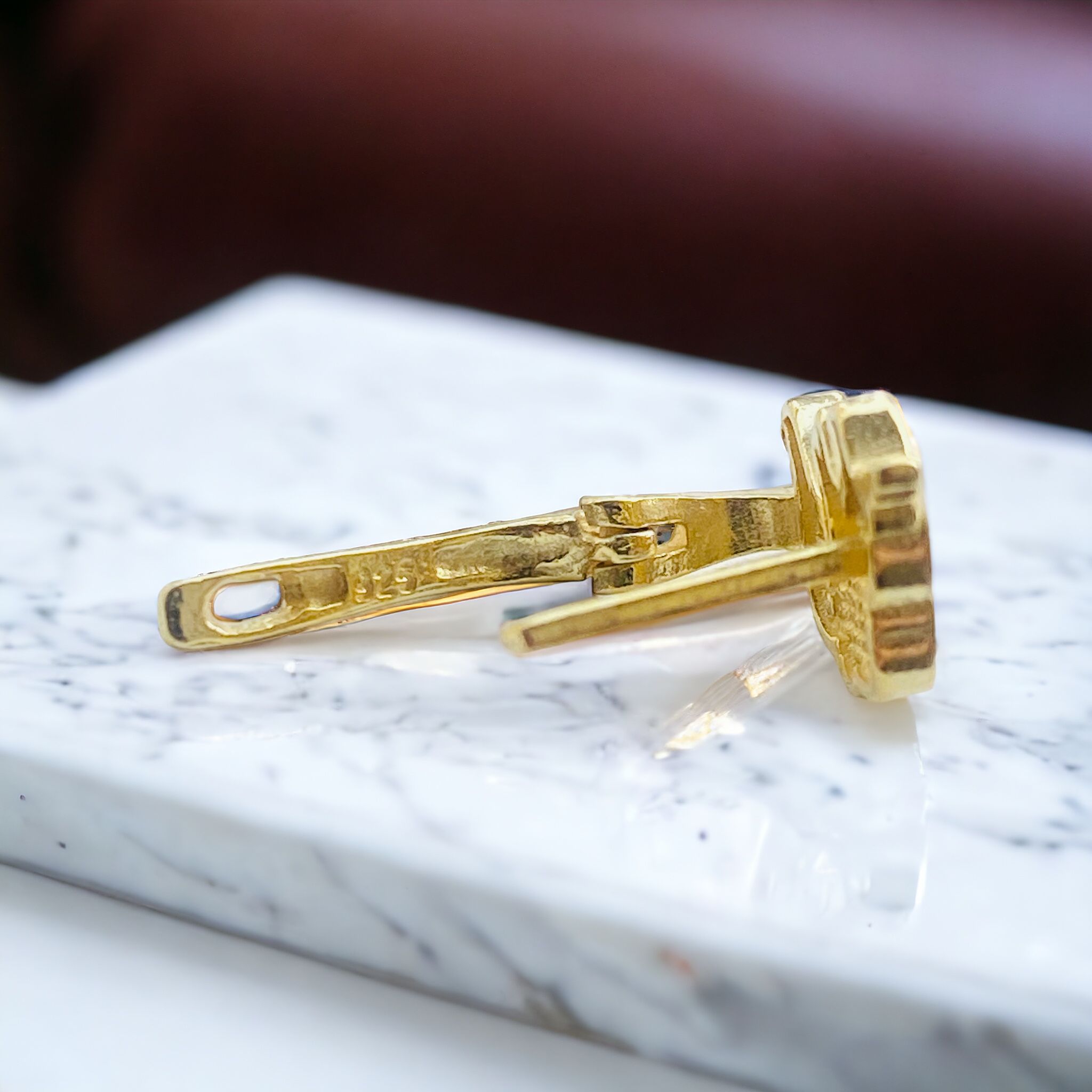 925 Ayar Gümüş Altın Renk Unicorn Renkli Mineli Şirin Çocuk Küpesi